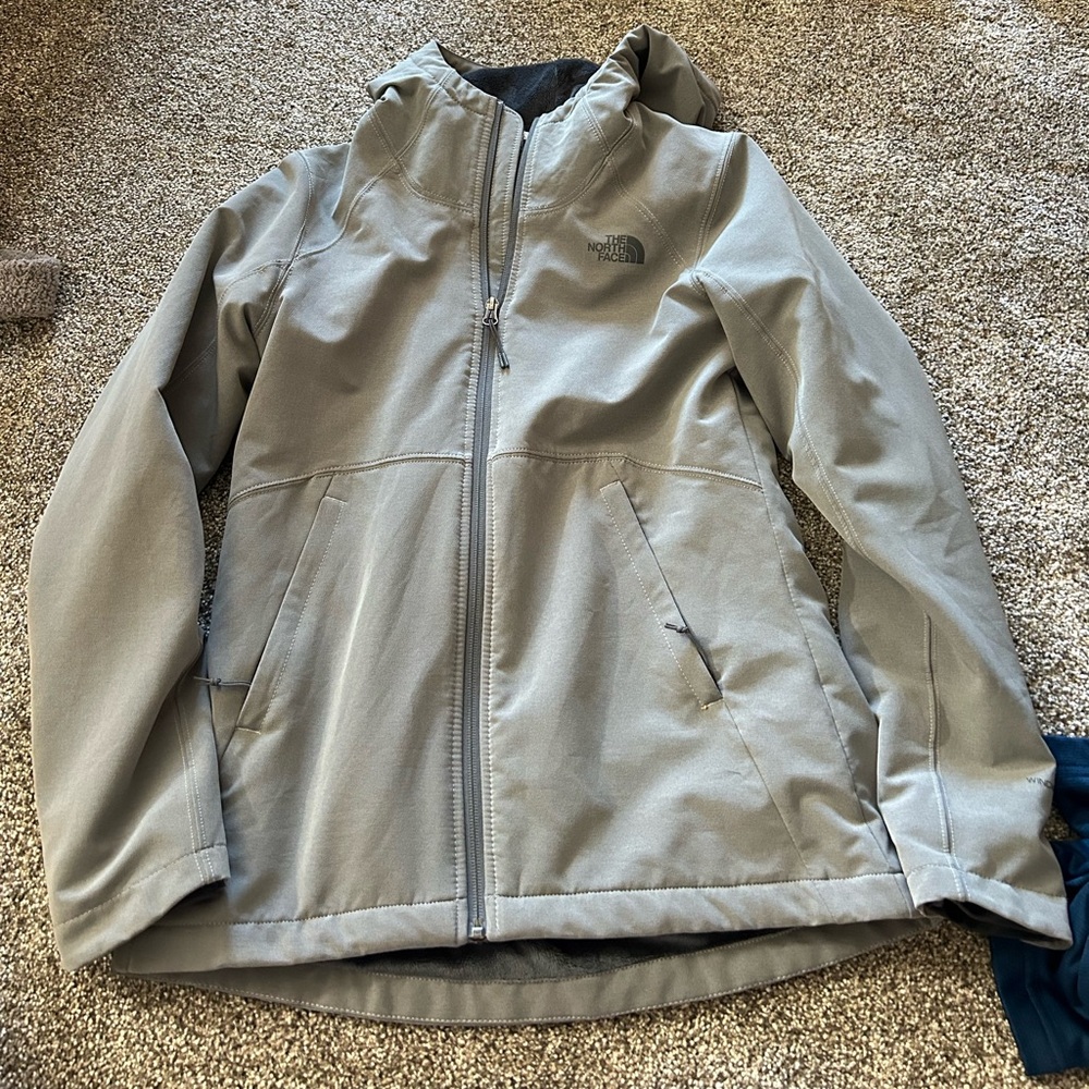 The north face grey soft shell jacket